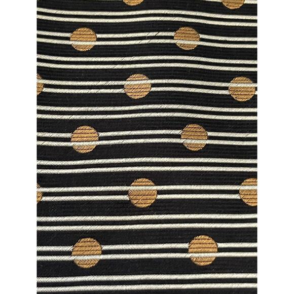 Vintage Smith Forester Black Gold 100% Imported Silk Men’s Neck Tie Made In USA - Picture 9 of 9